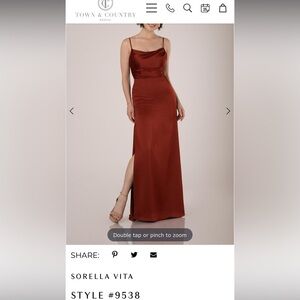 Sorella Vita dress in burnt orange/sahara